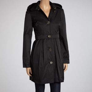 Betsey Johnson black raincoat